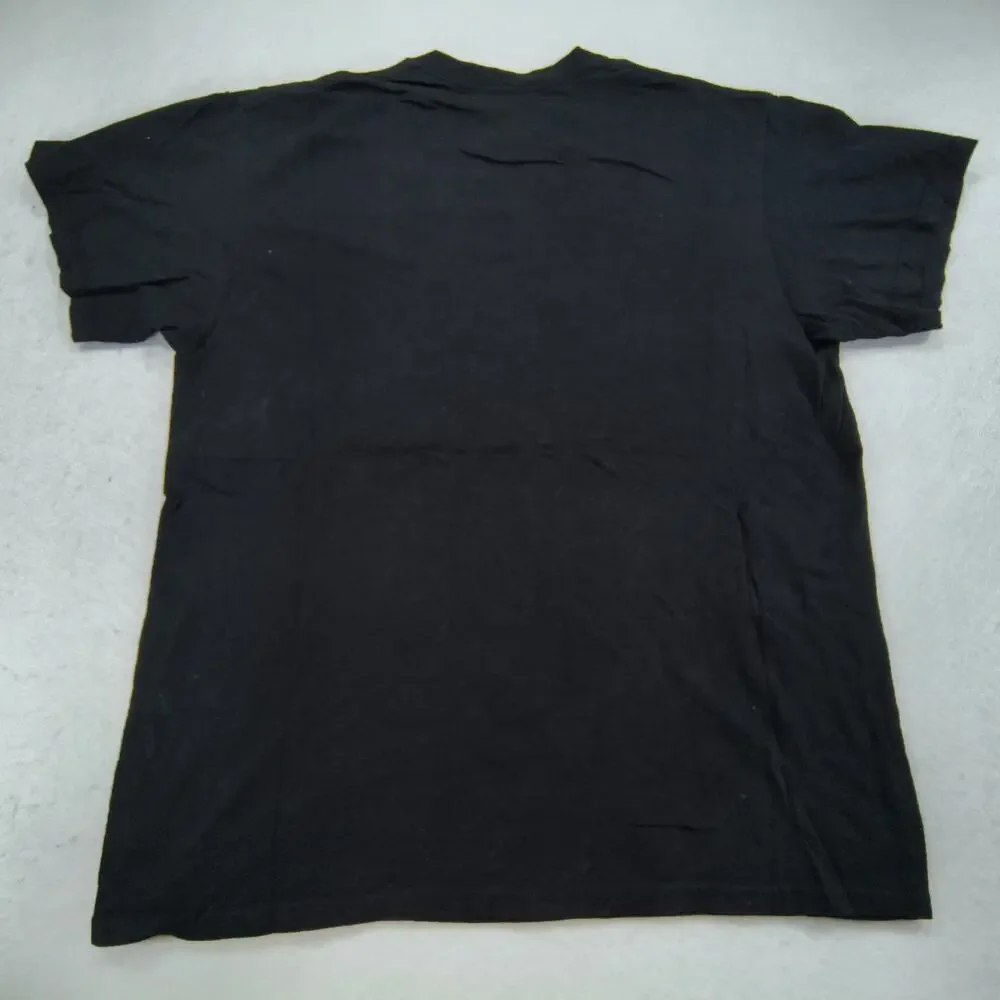 Johnny Cash Ring of Fire Band Crew Neck Short Sleeve Shirt Mens Size L Black